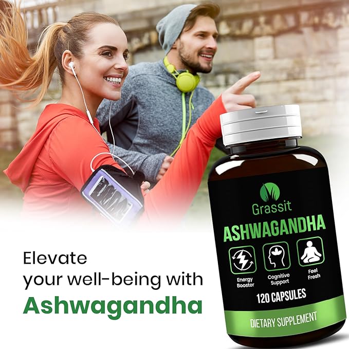 Grassit Pure Ashwagandha Supplement 500 mg | 120 Capsules