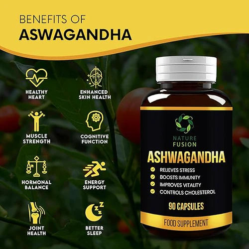 Pure Ashwagandha Capsules 500mg - 90 Count