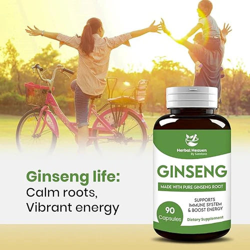 Ginseng Capsules 90 Count - 100% Herbal Formula