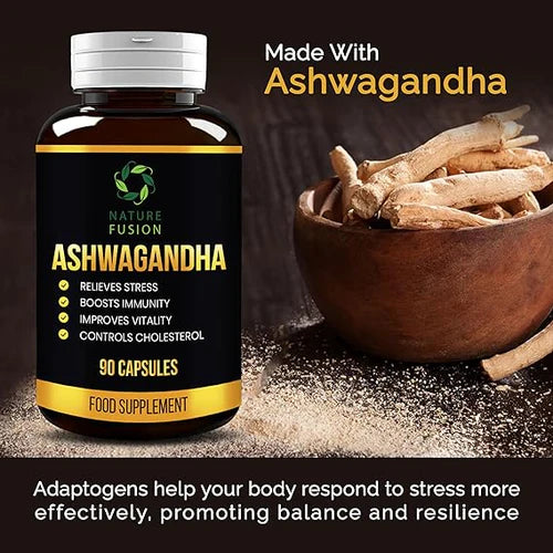 Pure Ashwagandha Capsules 500mg - 90 Count