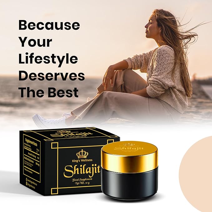 King's Wellness Pure Shilajit Resin, for Men and Women - 100% Natural Himalayan Extract