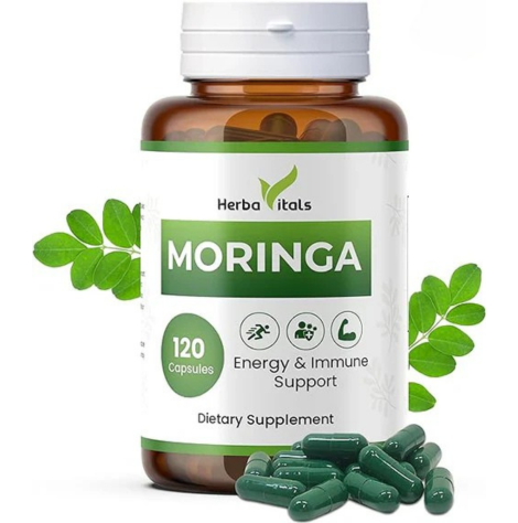 Moringa Capsules Supplement 500 mg | 120 count