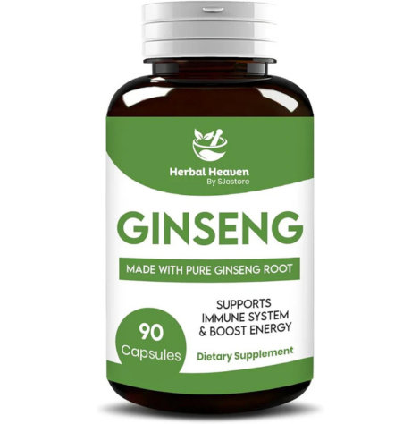 Ginseng Capsules 90 Count - 100% Herbal Formula